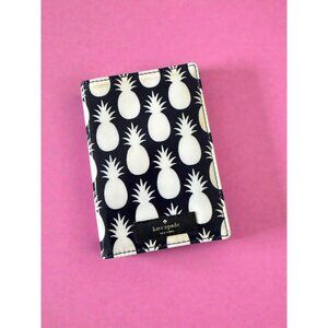 KATE SPADE Pineapple Black White Passport Cover Case